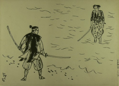 《『宮本武蔵』円明の巻　魚歌水心(6)(画稿)》1939年