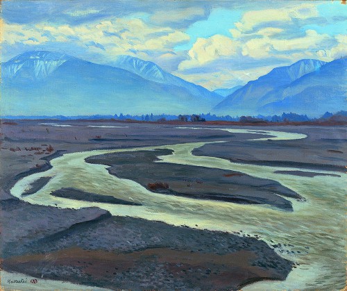 石井柏亭《山河在》1945年